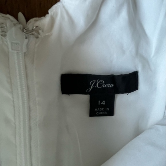 J. Crew White Eyelet Fit and Flare Dress Women’s Sz 14 Cottagecore Coquette‎ - Picture 6 of 8